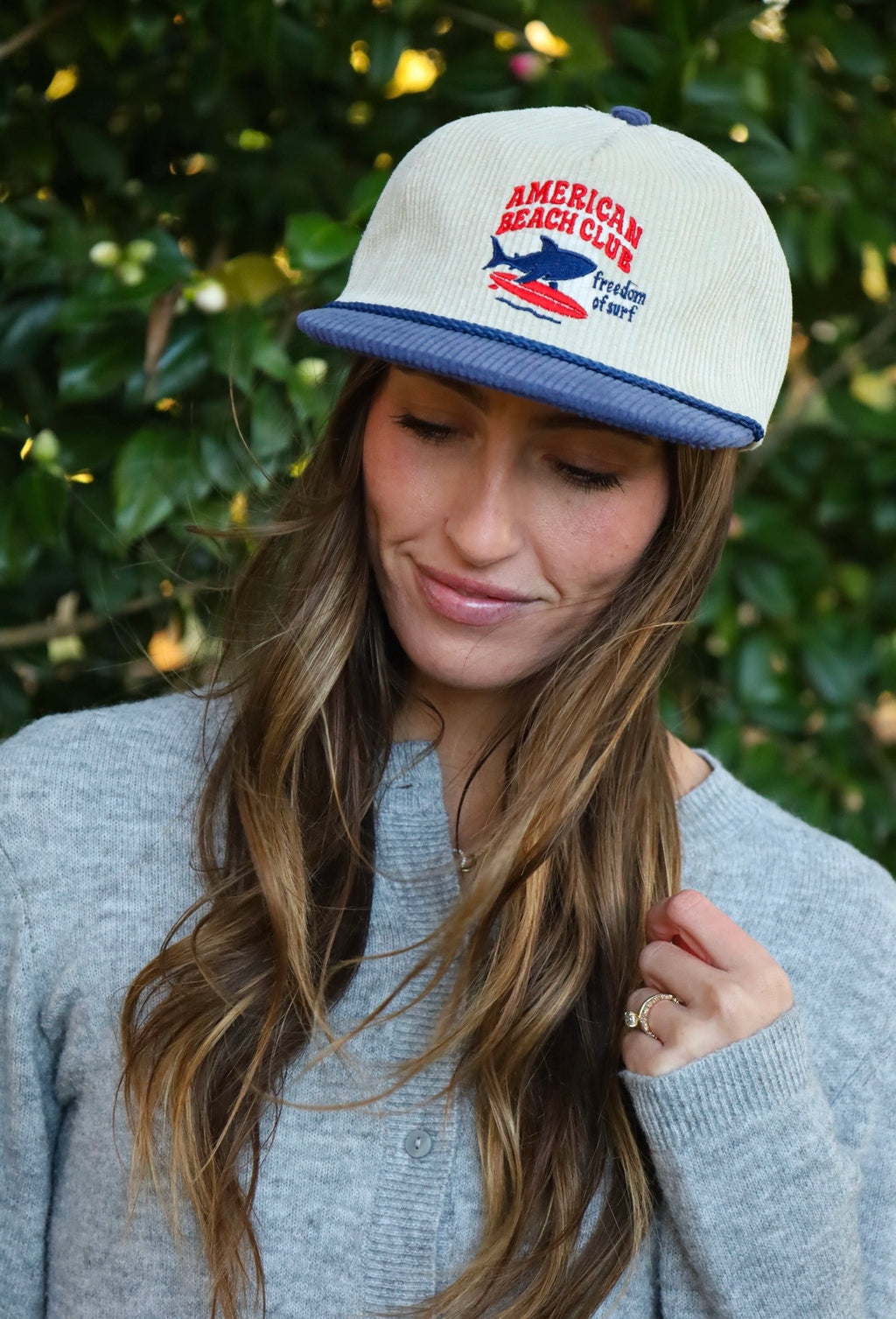 Shark bait corduroy surf hat