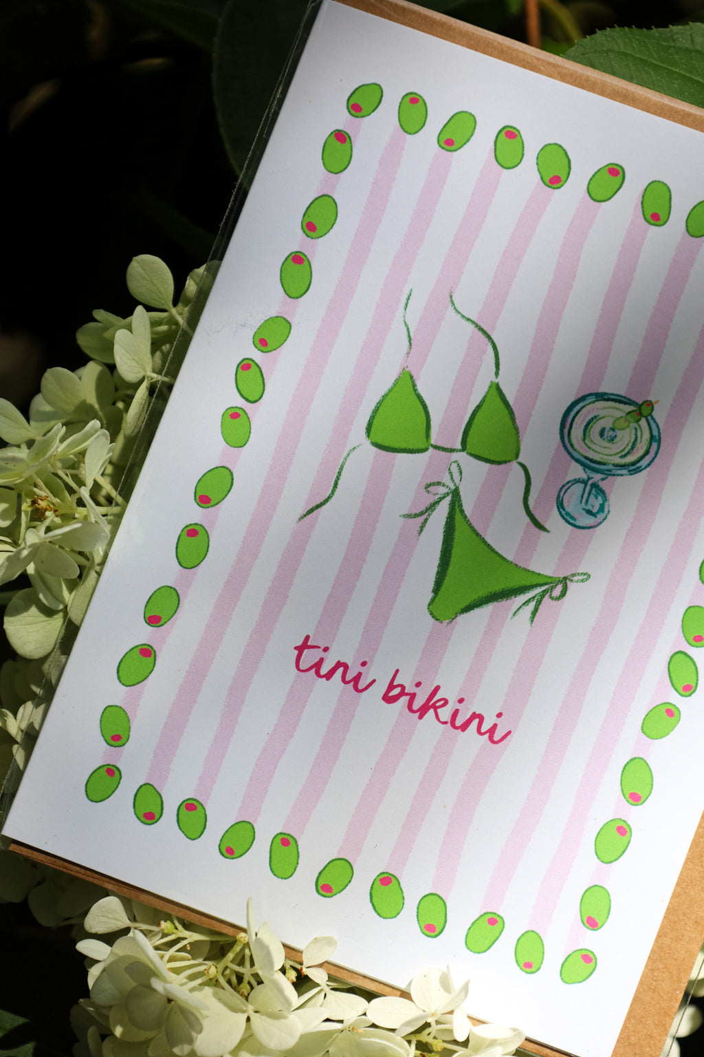 Tini Bikini coastal greeting card