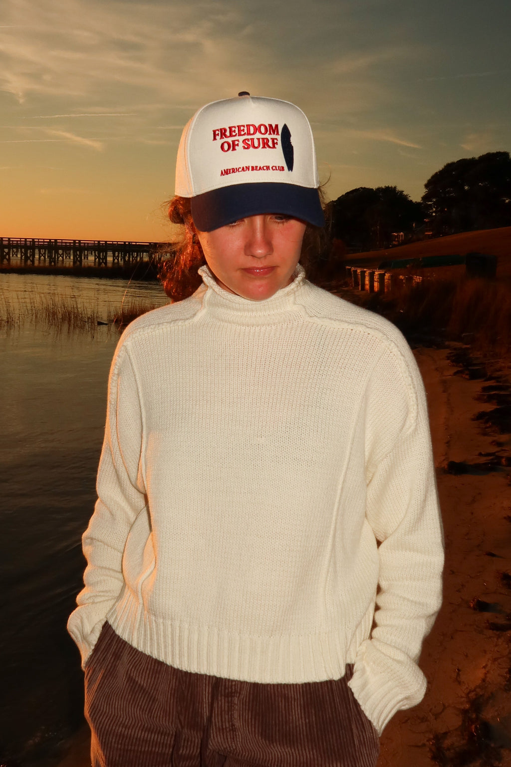 Blue freedom of surf hat