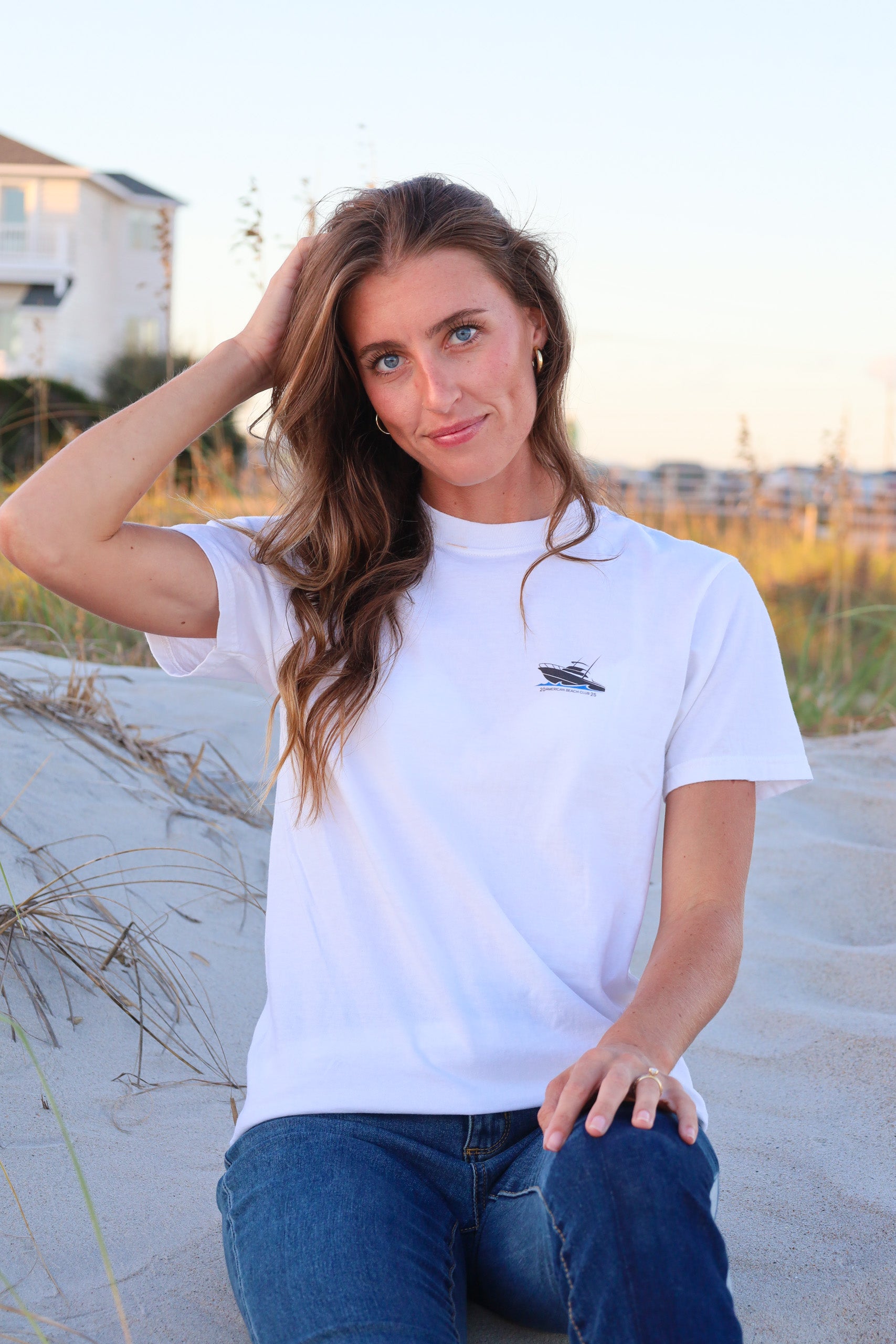White locals tee