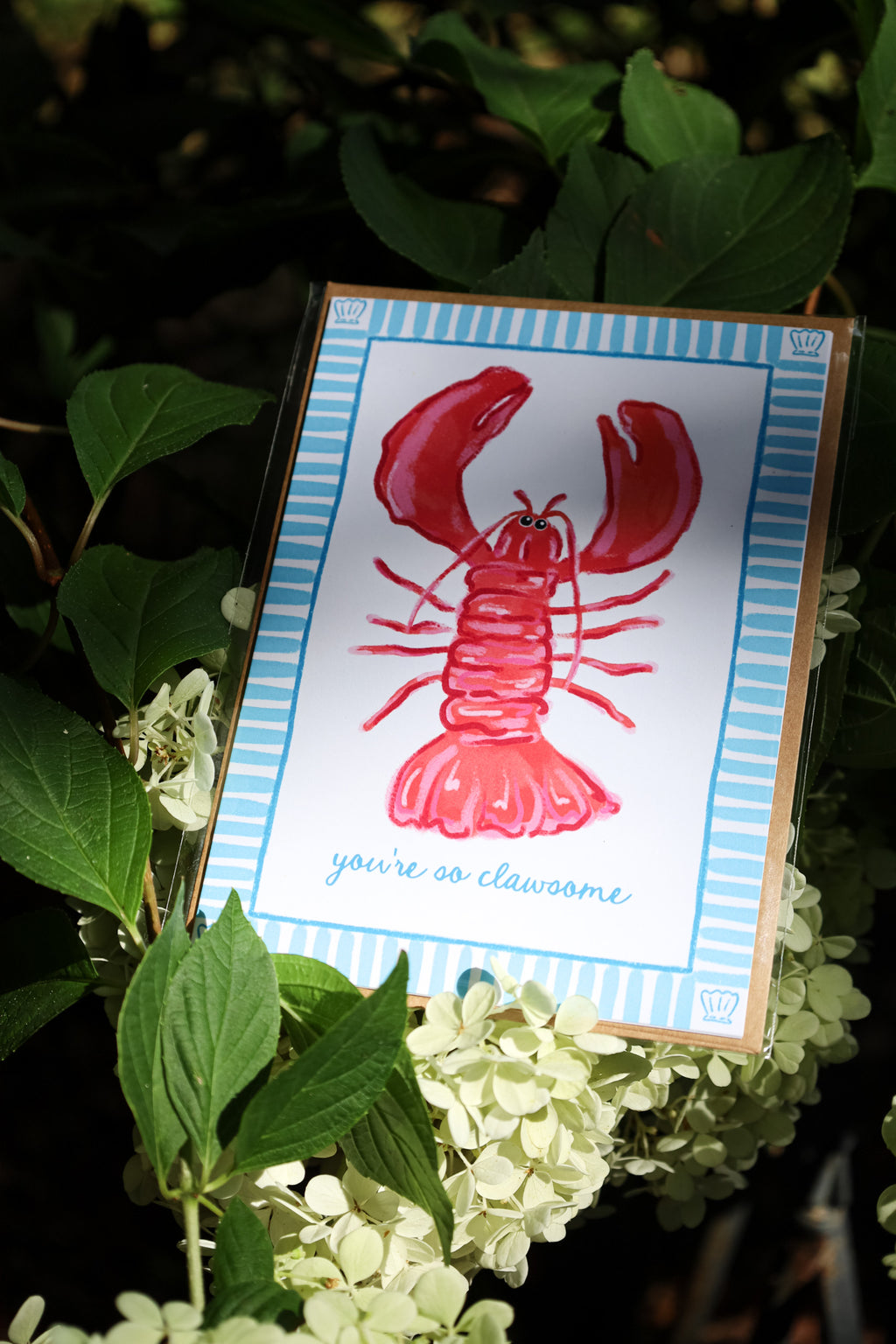 You’re so Clawsome coastal greeting card