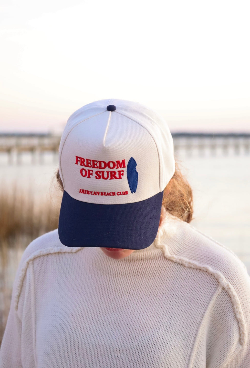 Blue freedom of surf hat