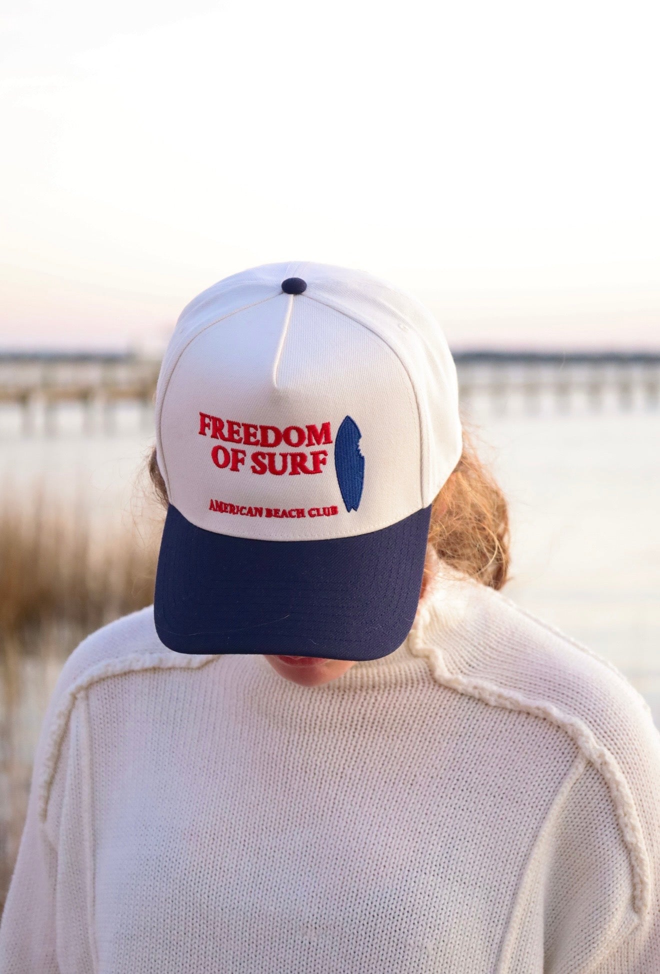 Blue freedom of surf hat