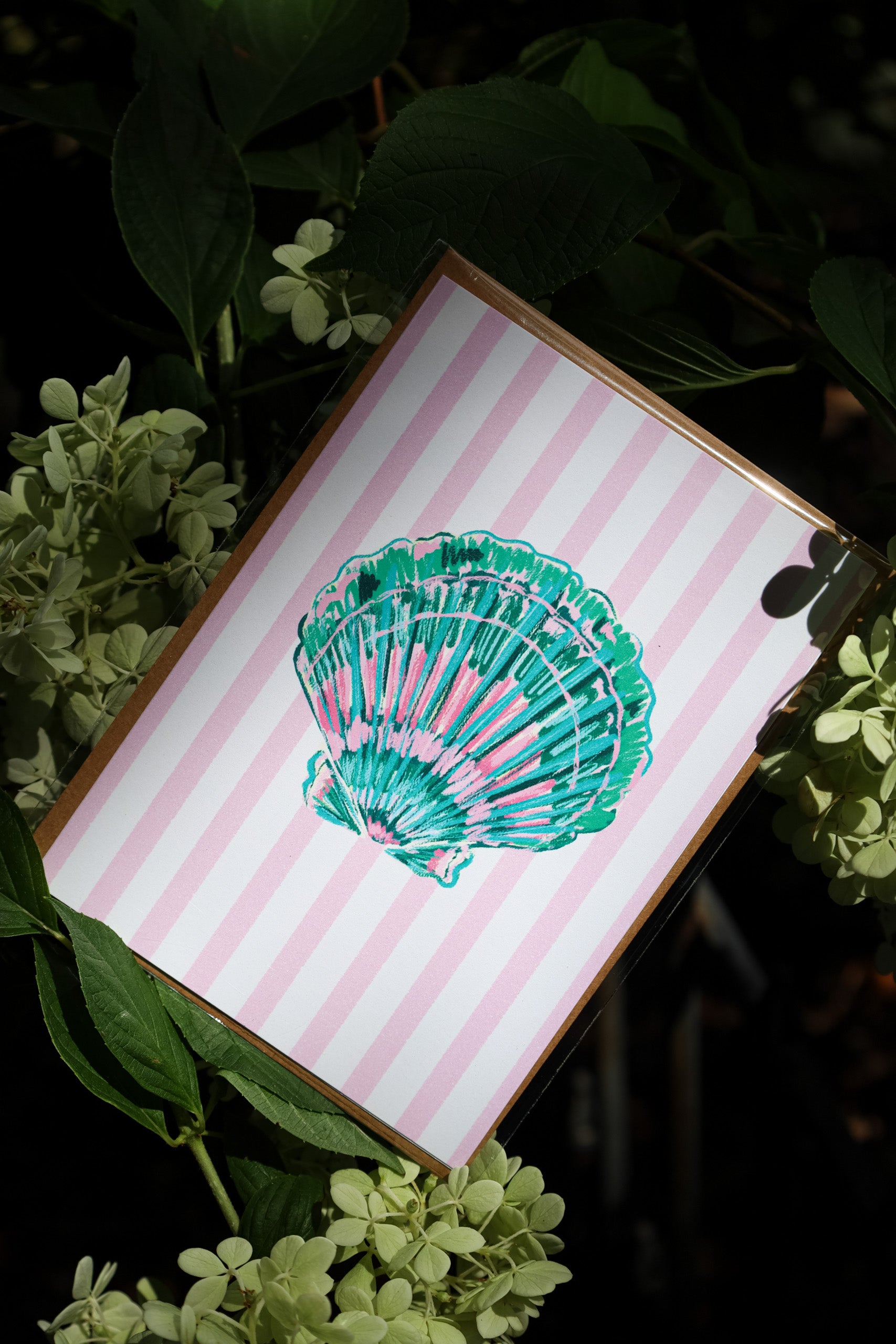 Seashell beach coastal greeting card – AB Club