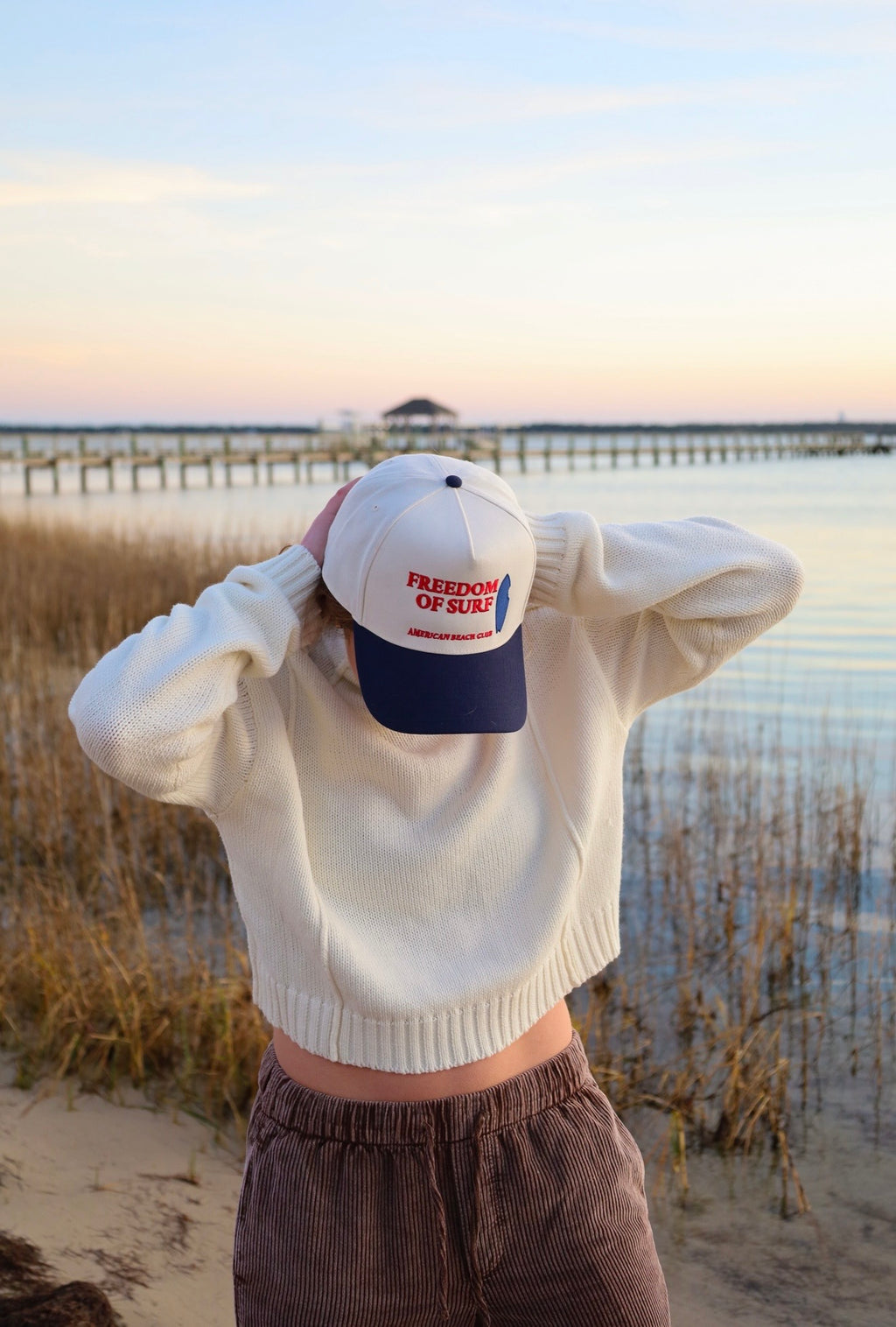 Blue freedom of surf hat