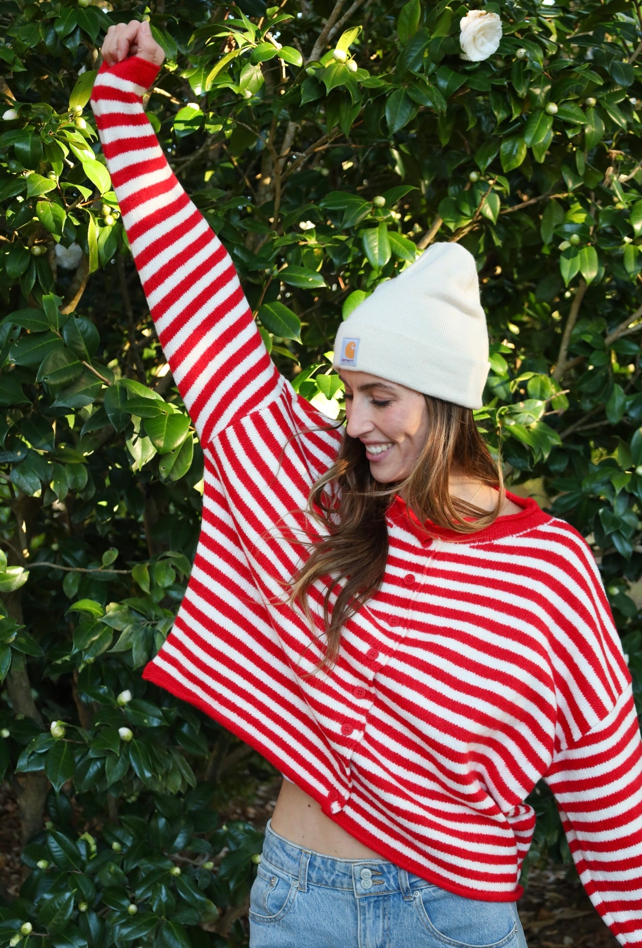 Winter wonderland button up cardigan sweater