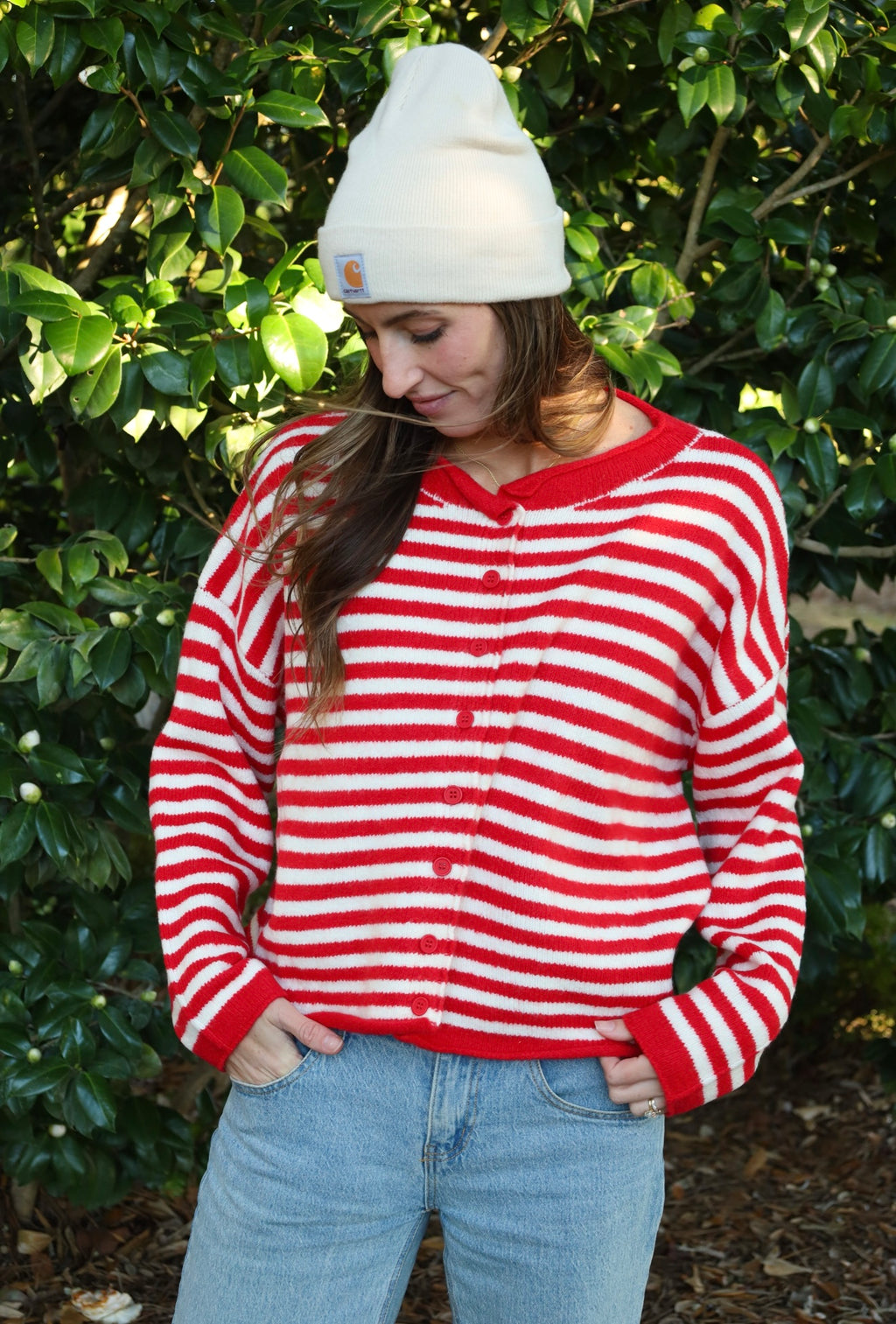 Winter wonderland button up cardigan sweater